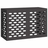 Air Conditioner Cover Black 90 x 40 x 60 cm Steel - Front View
