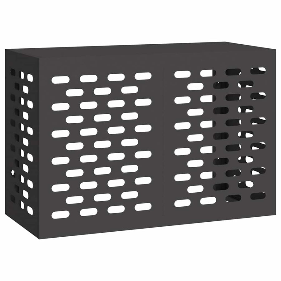 Air Conditioner Cover Black 90 x 40 x 60 cm Steel