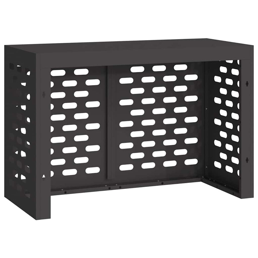 Air Conditioner Cover Black 90 x 40 x 60 cm Steel