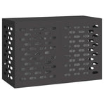 Air Conditioner Cover Black 90 x 40 x 60 cm Steel