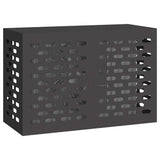 Air Conditioner Cover Black 90 x 40 x 60 cm Steel - Side View