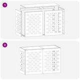 Air Conditioner Cover Anthracite 90 x 40 x 60 cm Steel - Extra Image