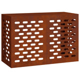 Air Conditioner Cover Rusty 90 x 40 x 60 cm Weathering Steel - Front View