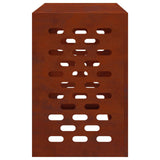Air Conditioner Cover Rusty 90 x 40 x 60 cm Weathering Steel - Close-Up Angle