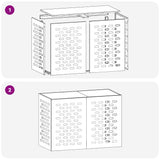 Air Conditioner Cover Black 100 x 50 x 70 cm Steel - Extra Image