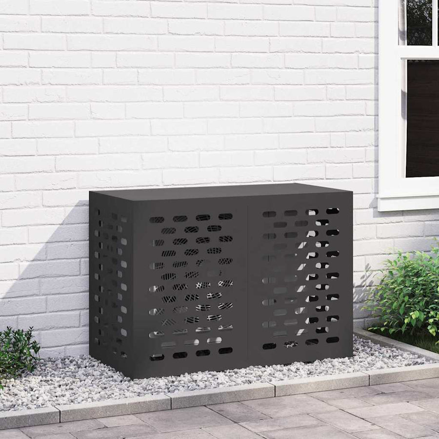 Air Conditioner Cover Black 100 x 50 x 70 cm Galvanised Steel