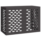 Air Conditioner Cover Black 100 x 50 x 70 cm Steel - Front View