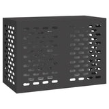 Air Conditioner Cover Black 100 x 50 x 70 cm Steel - Side View