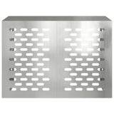 Air Conditioner Cover Silver 100 x 50 x 70 cm Galvanised Steel - Rear View