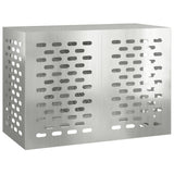 Air Conditioner Cover Silver 100 x 50 x 70 cm Galvanised Steel - Side View