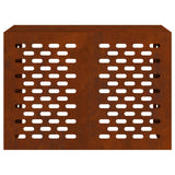 Air Conditioner Cover Rusty 100 x 50 x 70 cm Galvanised Steel - Rear View