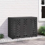 Air Conditioner Cover Black 110 x 50 x 80 cm Steel