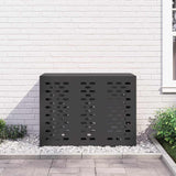 Air Conditioner Cover Black 110 x 50 x 80 cm Steel - Top-Down View