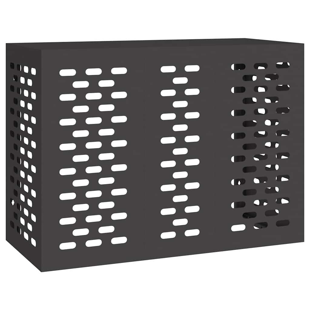 Air Conditioner Cover Black 110 x 50 x 80 cm Steel