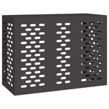 Air Conditioner Cover Black 110 x 50 x 80 cm Steel - Front View