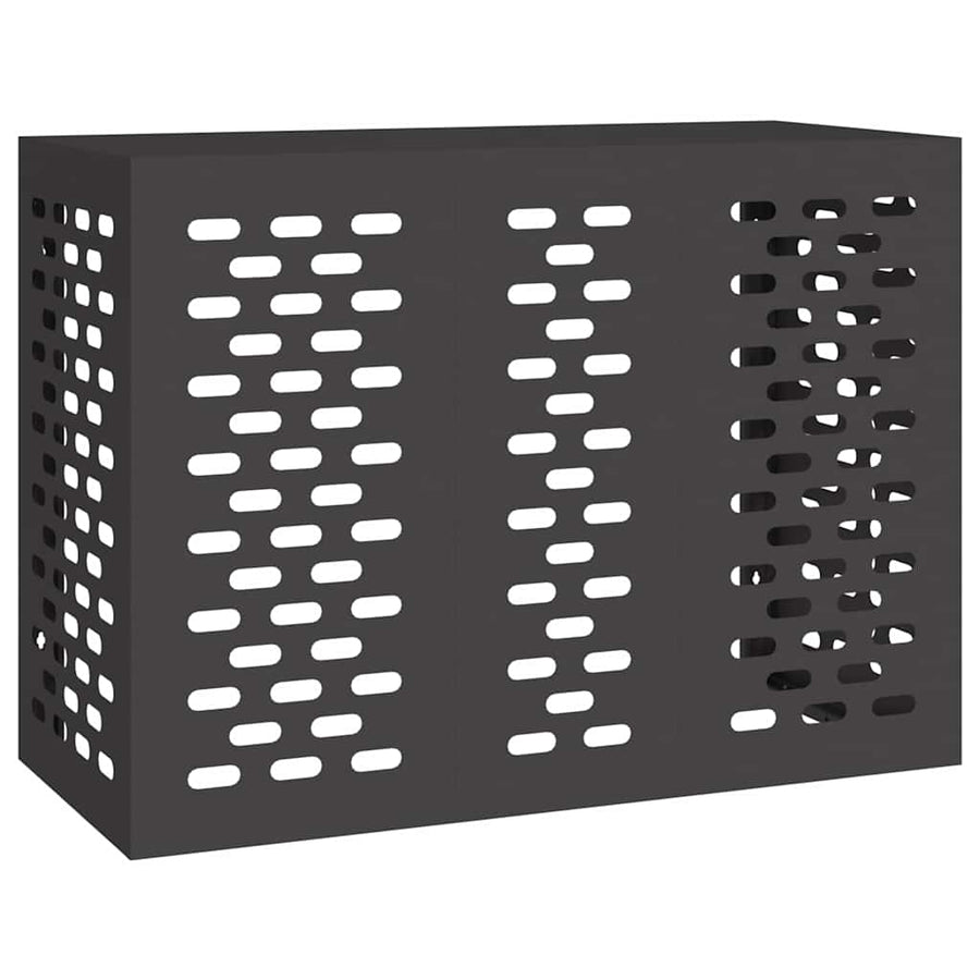 Air Conditioner Cover Black 110 x 50 x 80 cm Steel
