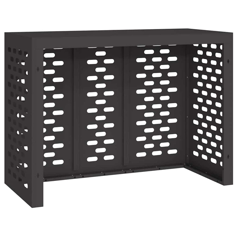 Air Conditioner Cover Black 110 x 50 x 80 cm Steel