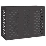 Air Conditioner Cover Black 110 x 50 x 80 cm Steel