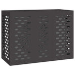 Air Conditioner Cover Black 110 x 50 x 80 cm Steel