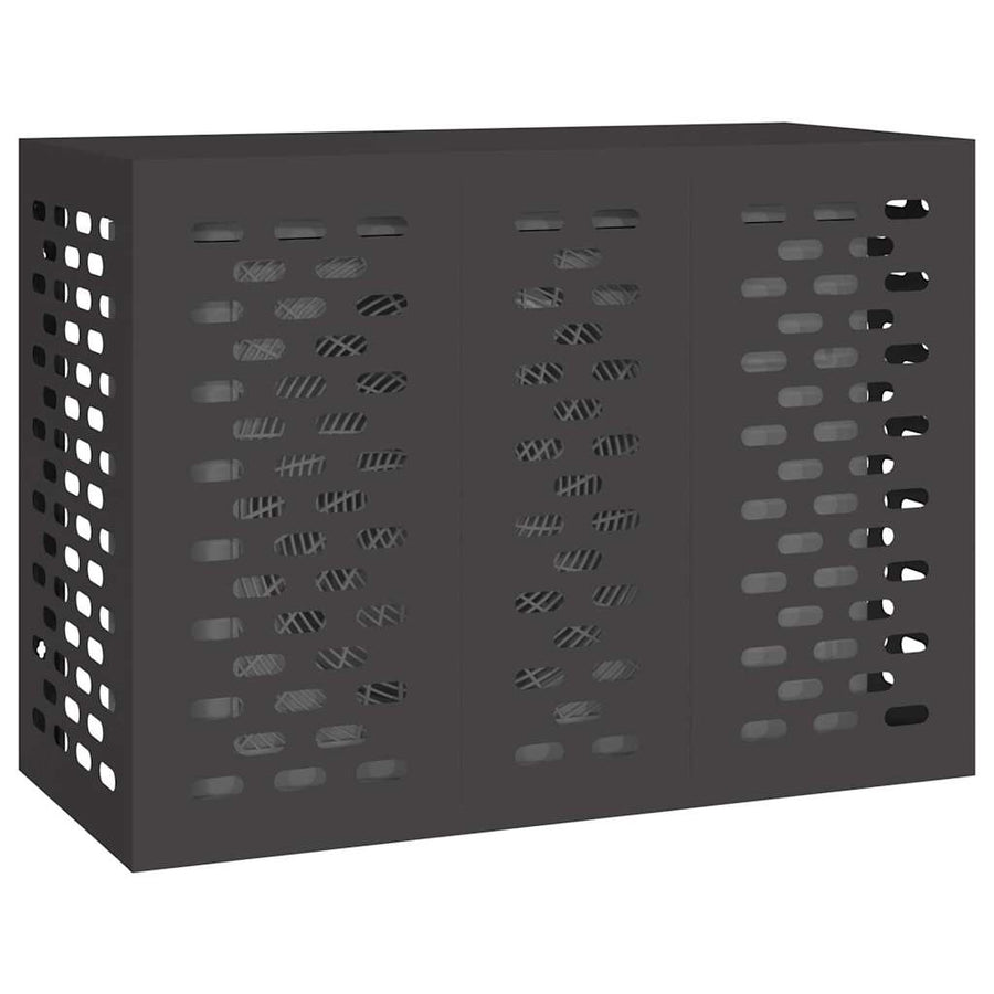 Air Conditioner Cover Black 110 x 50 x 80 cm Steel