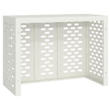 Air Conditioner Cover White 110 x 50 x 80 cm Steel - 45-Degree Angle