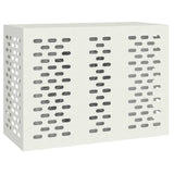 Air Conditioner Cover White 110 x 50 x 80 cm Steel - Side View