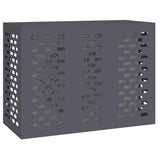 Air Conditioner Cover Anthracite 110 x 50 x 80 cm Steel - Side View