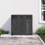 Air Conditioner Cover Black 110 x 50 x 105 cm Steel - Top-Down View