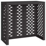 Air Conditioner Cover Black 110 x 50 x 105 cm Steel - 45-Degree Angle