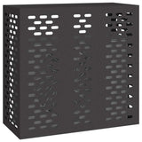 Air Conditioner Cover Black 110 x 50 x 105 cm Steel - Side View