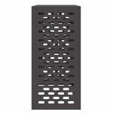 Air Conditioner Cover Black 110 x 50 x 105 cm Steel - Close-Up Angle