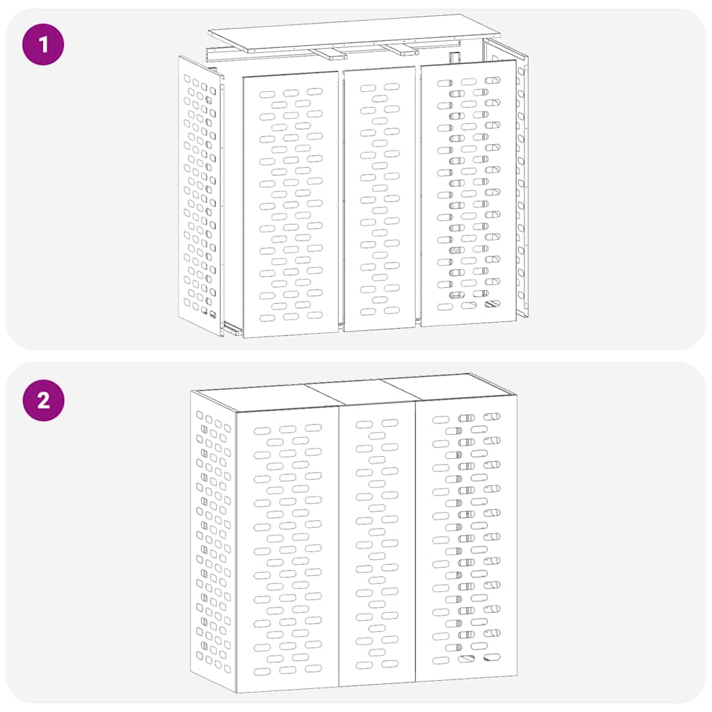 Air Conditioner Cover Anthracite 110 x 50 x 105 cm