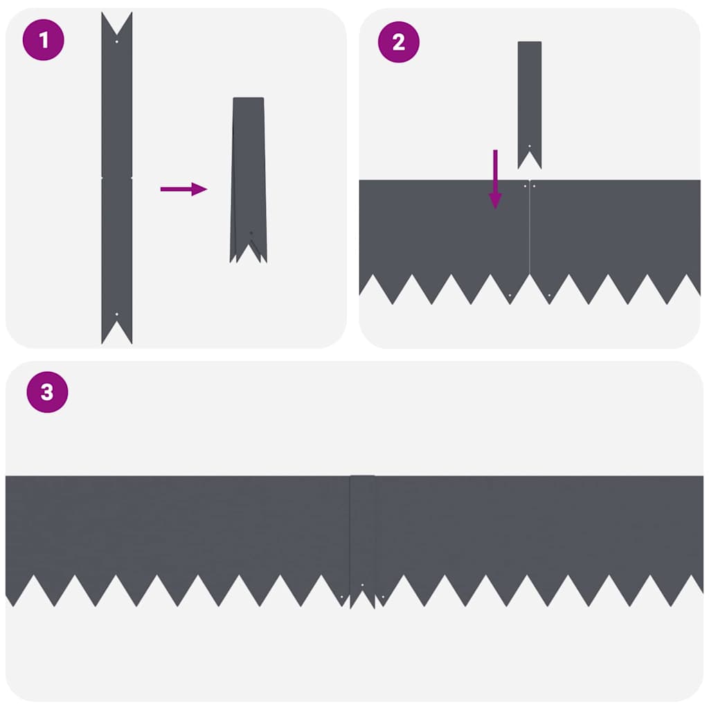 Lawn Edgings 30 pcs Anthracite 100 x 0.5 x 20 cm Steel