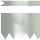 Lawn Edgings 30 pcs Silver 100 x 0.5 x 20 cm Galvanised steel - Top-Down View