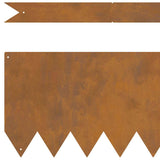 Lawn Edging 10 pcs Brown 100 x 0.05 x 20 cm Weathering Steel - 45-Degree Angle