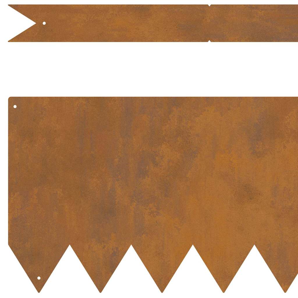 Lawn Edging 20 pcs Brown 100 x 0.05 x 20 cm Weathering Steel