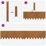 Lawn Edging 30 pcs Brown 100 x 0.05 x 20 cm Weathering Steel - Close-Up Angle