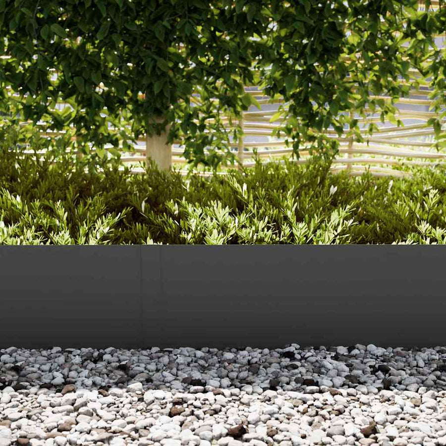 Lawn Edging 20 pcs 100 x 0.05 x 30 cm Cold Rolled Steel Black