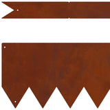 Lawn Edging 10 pcs Brown 100 x 0.05 x 20 cm Weathering Steel - 45-Degree Angle