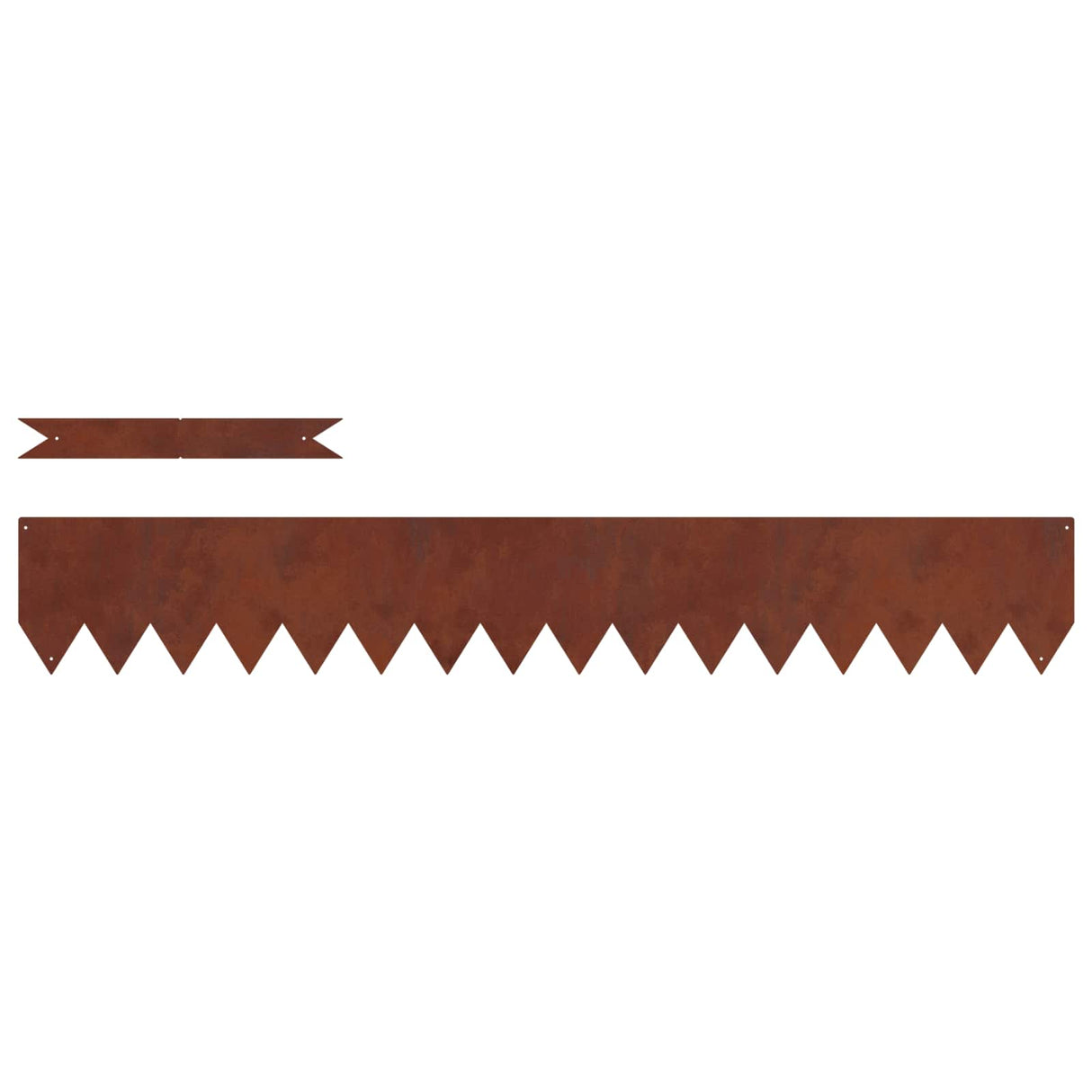 Lawn Edging 10 pcs Brown 100 x 0.05 x 20 cm Weathering Steel