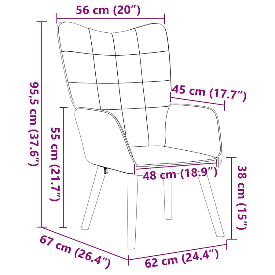 Armchair Dark Grey 62 x 67 x 95,5 cm Sherpa Fabric