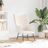 Rocking Chair Cream Sherpa Fabric