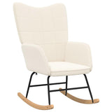 Rocking Chair Cream Sherpa Fabric - Front View