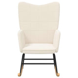 Rocking Chair Cream Sherpa Fabric - Top-Down View
