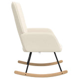 Rocking Chair Cream Sherpa Fabric - 45-Degree Angle