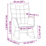 Rocking Chair Cream Sherpa Fabric