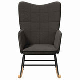 Rocking Chair Dark Grey Sherpa Fabric - Top-Down View