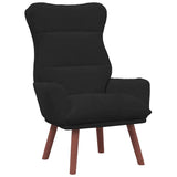 Relaxing Chair Black 69 x 74 x 93 cm Velvet - Front View