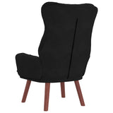 Relaxing Chair Black 69 x 74 x 93 cm Velvet - Rear View
