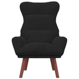 Relaxing Chair Black 69 x 74 x 93 cm Velvet - Top-Down View